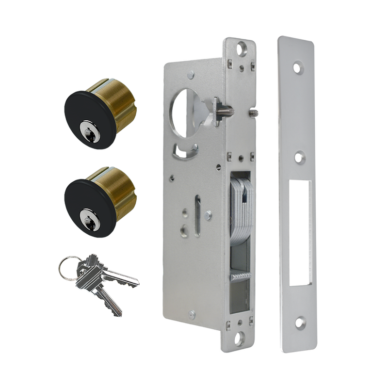 Adams Rite Style MS1850S Storefront Door Lock for Aluminum Glass Doors with Commeical Solid Brass Double Cylinders, 1.1/8"