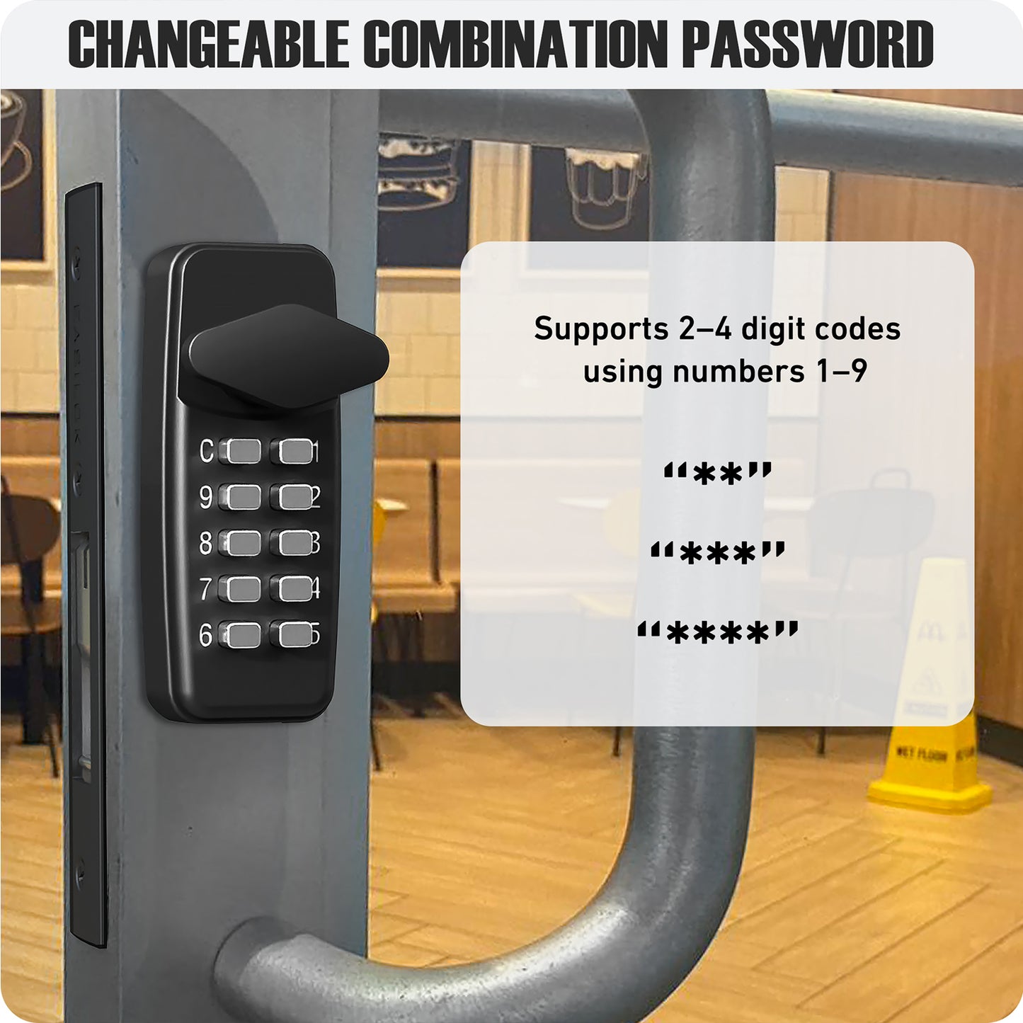 EASILOK SK11--- Keypad keyless Storefront Door Lock