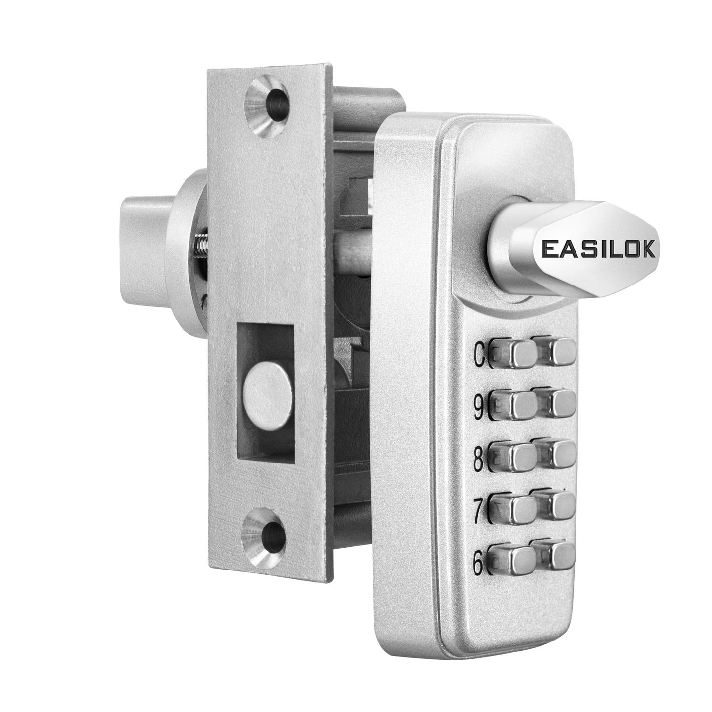 SK777: World's only Drill-Free Keyless Bottom Rail Lock SK777 for herculite stile doors| direct Replace the CRL 777S, FHC R777, ILCO BRL | 100% Mechanical Smart Storefront Security | For Pros & Door Manufacturers Black