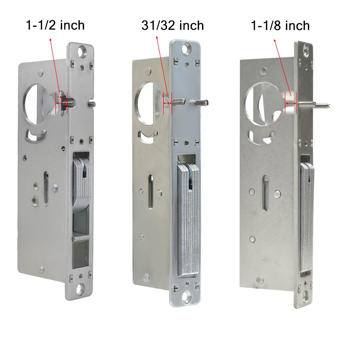 Storefront Deadbolt with double Cylinders in Black Finish ,Swing Deadbolt ,1.1/8"