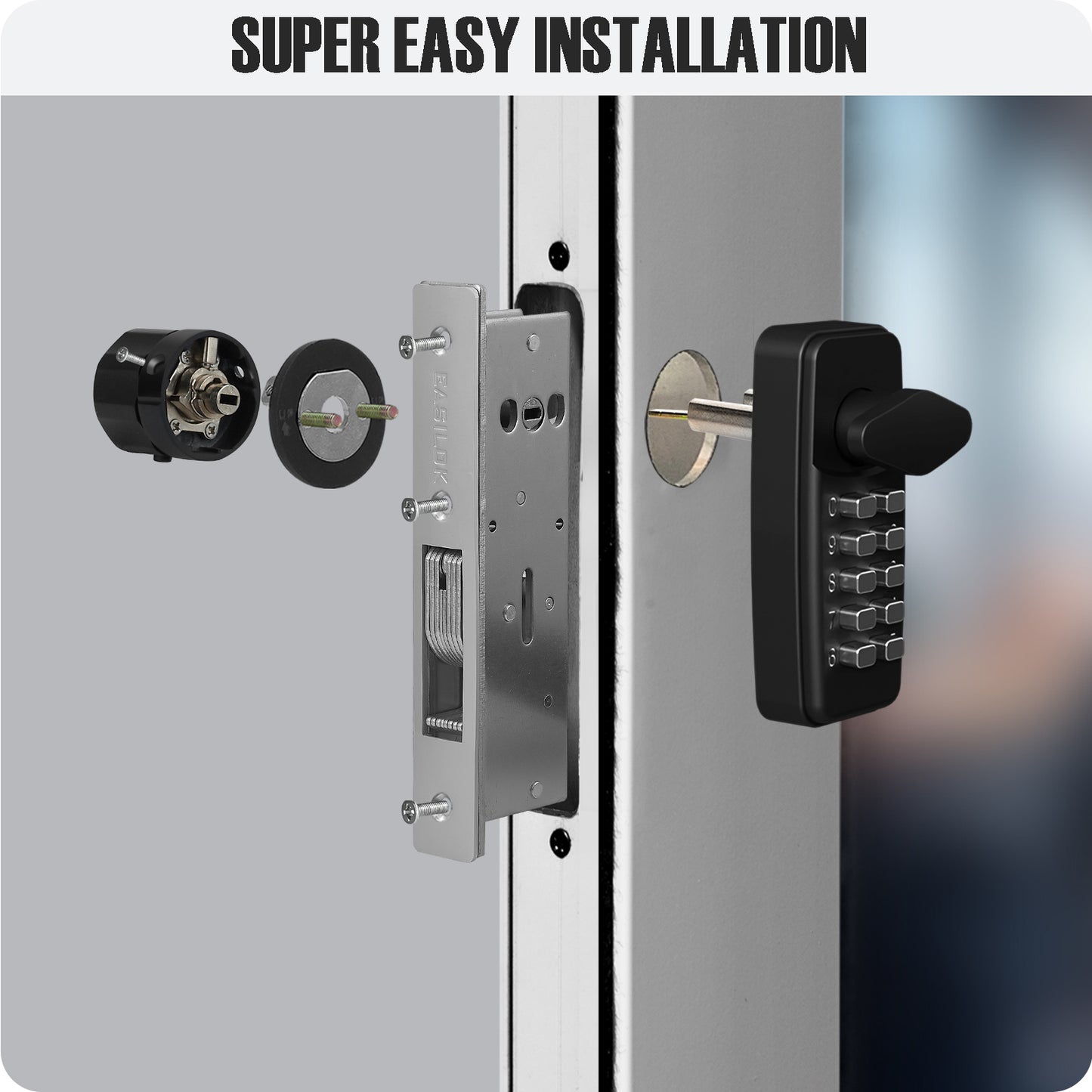 EASILOK SK11--- Keypad keyless Storefront Door Lock
