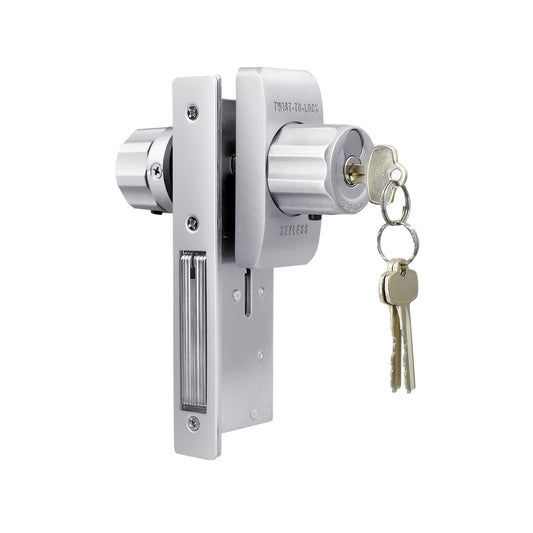 EASILOK SM12 (SFIC) Storefront Door Lock replacing the Adams Rite mortise directly with NO DRILLING