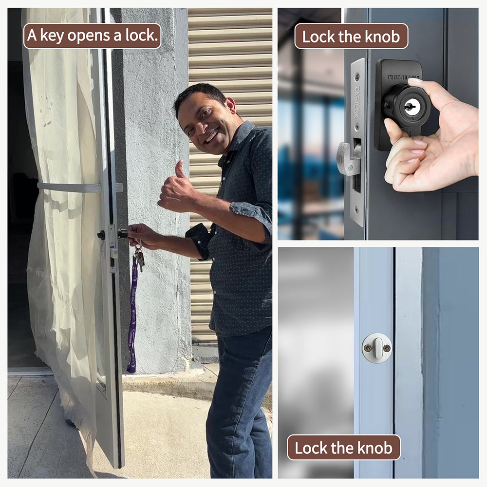EASILOK SM11 - the ONLY Storefront Door Lock Keyless(Mechanism-Based) replacing the Adams Rite mortise directly