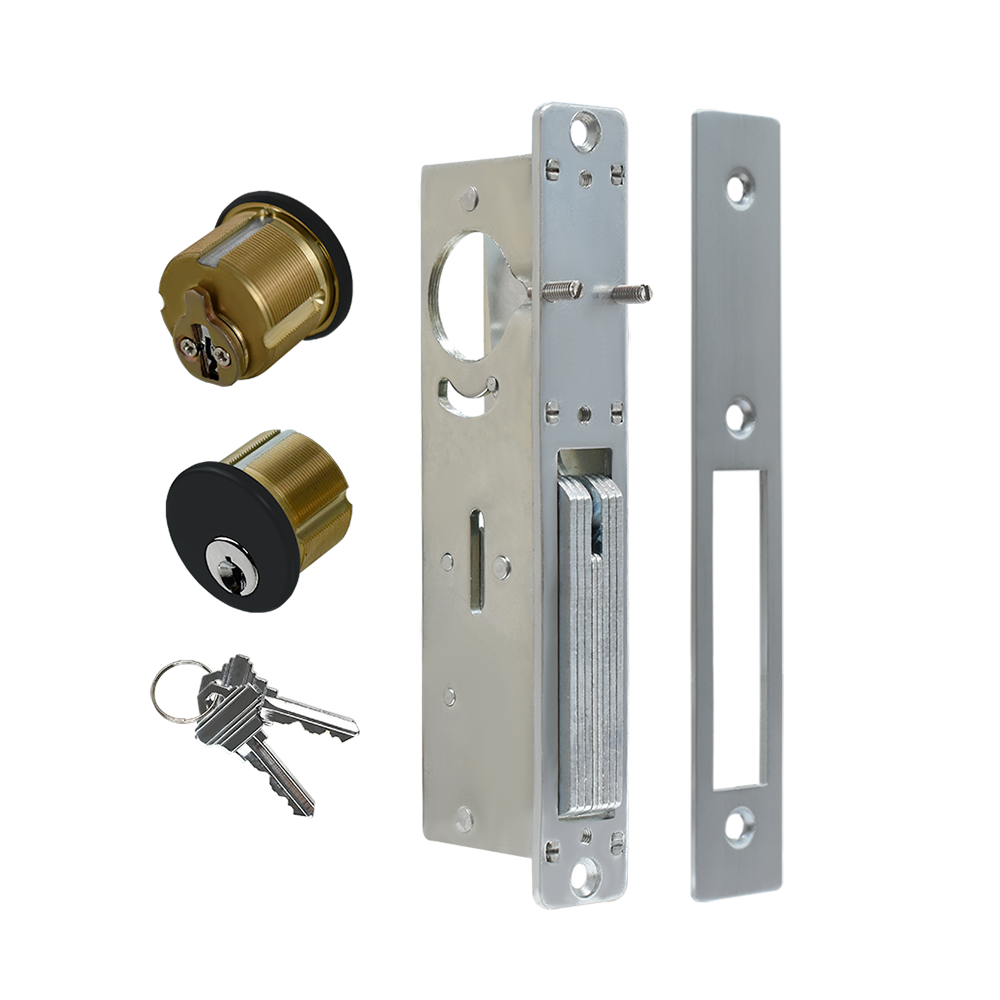 Storefront Deadbolt with double Cylinders in Black Finish ,Swing Deadbolt ,1.1/8"