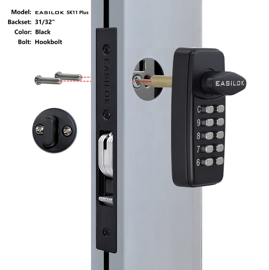 Stop Overpaying Locksmiths: The Easilok SK71 & SK75 provide a Patented, Drill-Free DIY Keyless Upgrade for Your Standard Adams Rite MS1850S Storefront Doors.