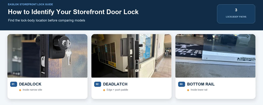 How to Identify Your Storefront Door Lock: Deadlock, Deadlatch, or Bottom Rail