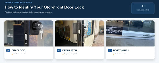 How to Identify Your Storefront Door Lock: Deadlock, Deadlatch, or Bottom Rail