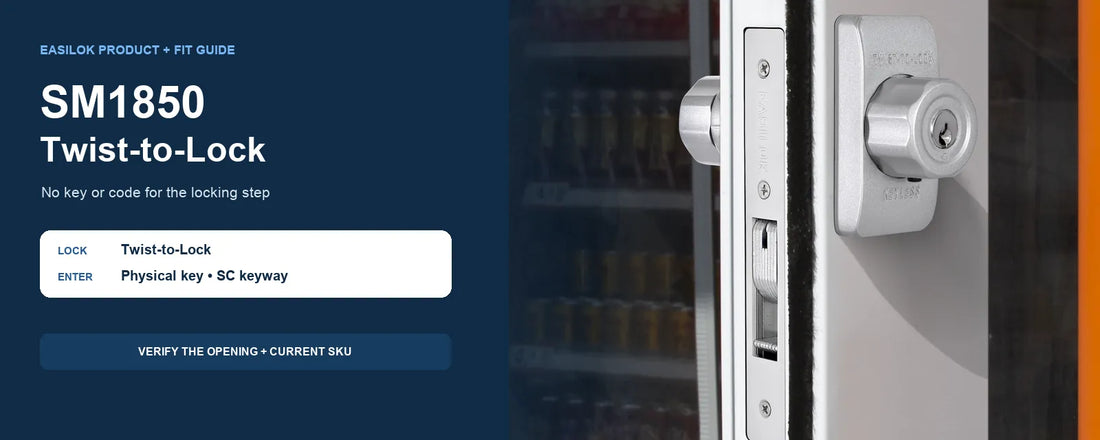 SM1850 Twist-to-Lock Storefront Door Lock: Confirmed Features and Fit Checklist