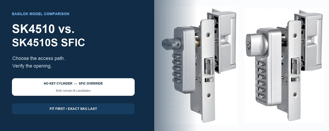 SK4510 vs. SK4510S SFIC: Key Override, Reversible Latch, and Push-Paddle Differences