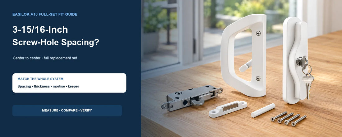 What Full Replacement Handle Lock Set Fits a Sliding Door With 3-15/16-Inch Screw Holes?