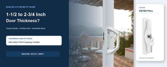 Will a Keyed Patio Handle Fit a 1-1/2 to 2-3/4 Inch Door?