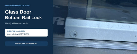 Glass Door Bottom Rail Lock Compatibility Guide: CRL 777S, FHC R777, and ILCO BRL