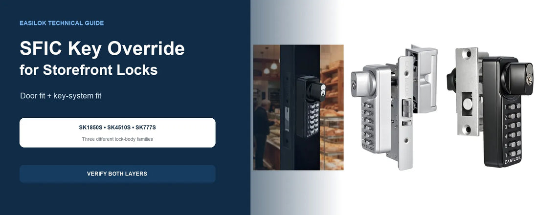 SFIC Key Override for Storefront Door Locks: Core, Keyway, Pin Count, and Model Selection