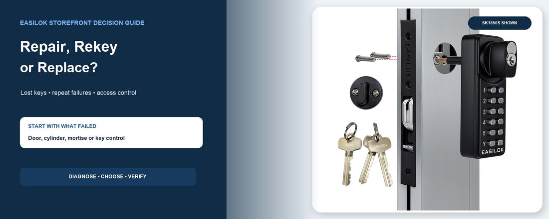 Repair, Rekey, or Replace a Storefront Door Lock? A Decision Guide for Lost Keys and Repeated Failures