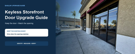 Can I Upgrade My Storefront Door to a Keyless Lock Without Replacing the Door?