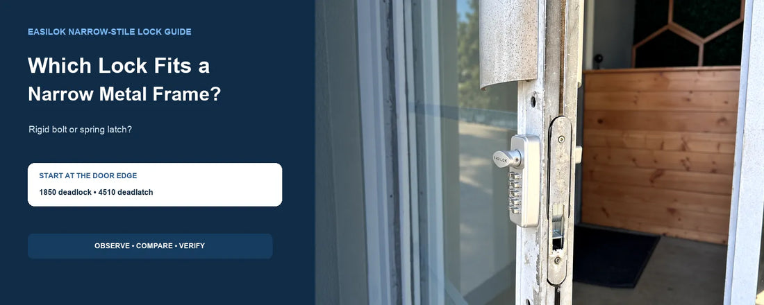 My Storefront Door Has a Narrow Metal Frame. What Replacement Lock Do I Need?