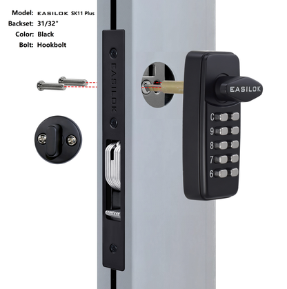 EASILOK--SK11 Plus : 100% keyless keypad Storefront Door Lock, 100% compatibly replacing the Adams Rite MS1850 series mortise,DIY installation with DRILL FREE