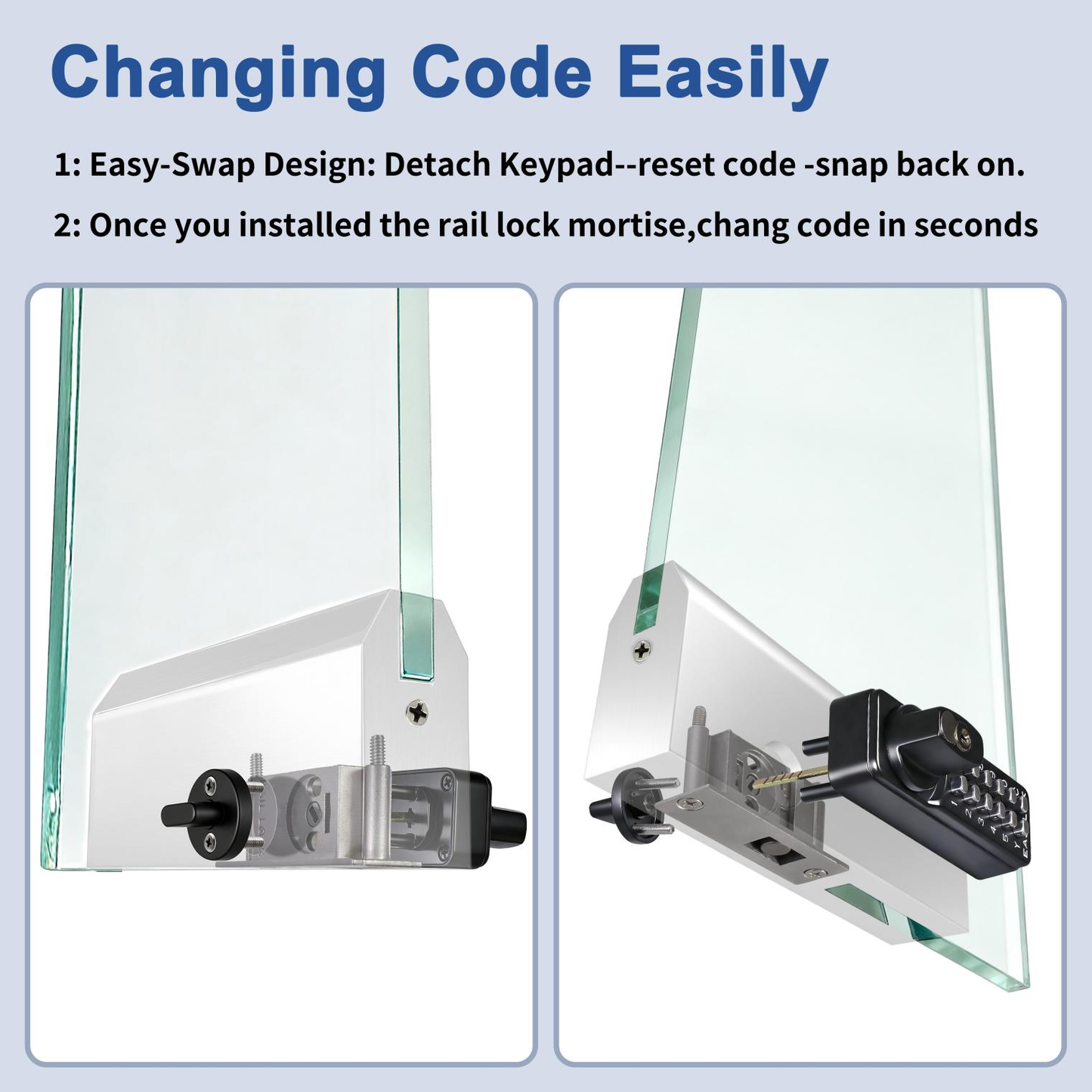 SK777S(sfic):  World’s Only Keyless Bottom Rail Lock SK777S(sfic) | SFIC Key Override | No-Drill Replacement for CRL 777S, FHC R777, ILCO BRL | Professional Grade Mechanical Storefront Security