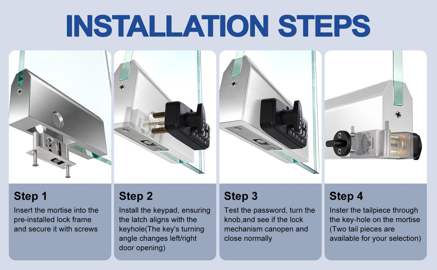 SK777: World's only Drill-Free Keyless Bottom Rail Lock SK777 for herculite stile doors| direct Replace the CRL 777S, FHC R777, ILCO BRL | 100% Mechanical Smart Storefront Security | For Pros & Door Manufacturers Silver