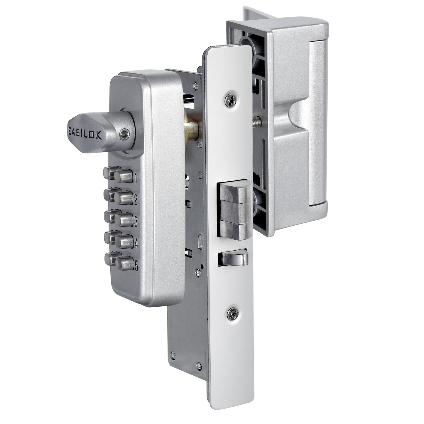 EASILOK SK4510: Keyless Storefront Deadlatch - Patented Non-Handed Mechanical Lock | Direct Adams Rite 4510 Replacement | Heavy-Duty DIY Security for US Narrow Stile Aluminum Doors