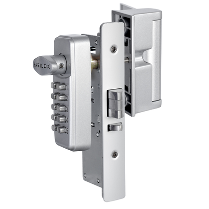 EASILOK SK4510: Keyless Storefront Deadlatch - Patented Non-Handed Mechanical Lock | Direct Adams Rite 4510 Replacement | Heavy-Duty DIY Security for US Narrow Stile Aluminum Doors