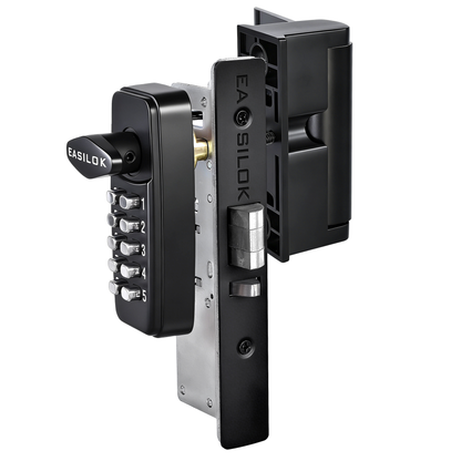 EASILOK SK4510: Keyless Storefront Deadlatch - Patented Non-Handed Mechanical Lock | Direct Adams Rite 4510 Replacement | Heavy-Duty DIY Security for US Narrow Stile Aluminum Doors