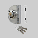 EASILOK E13, Glass Door Lock with Stainless Steel Double Bolts Swing Push Sliding Access Control Office Glass Door Lock, fit 8mm -10mm Thickness Glass