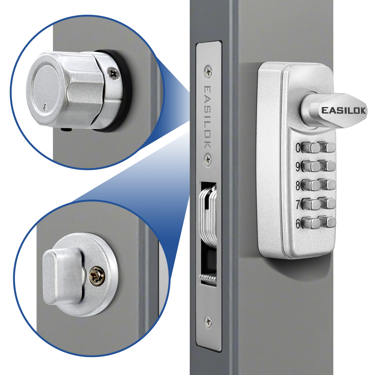 Adams Rite Storefront Lock EASILOK Storefront Door Lock: the only Keyless Commerical mortise lock ...