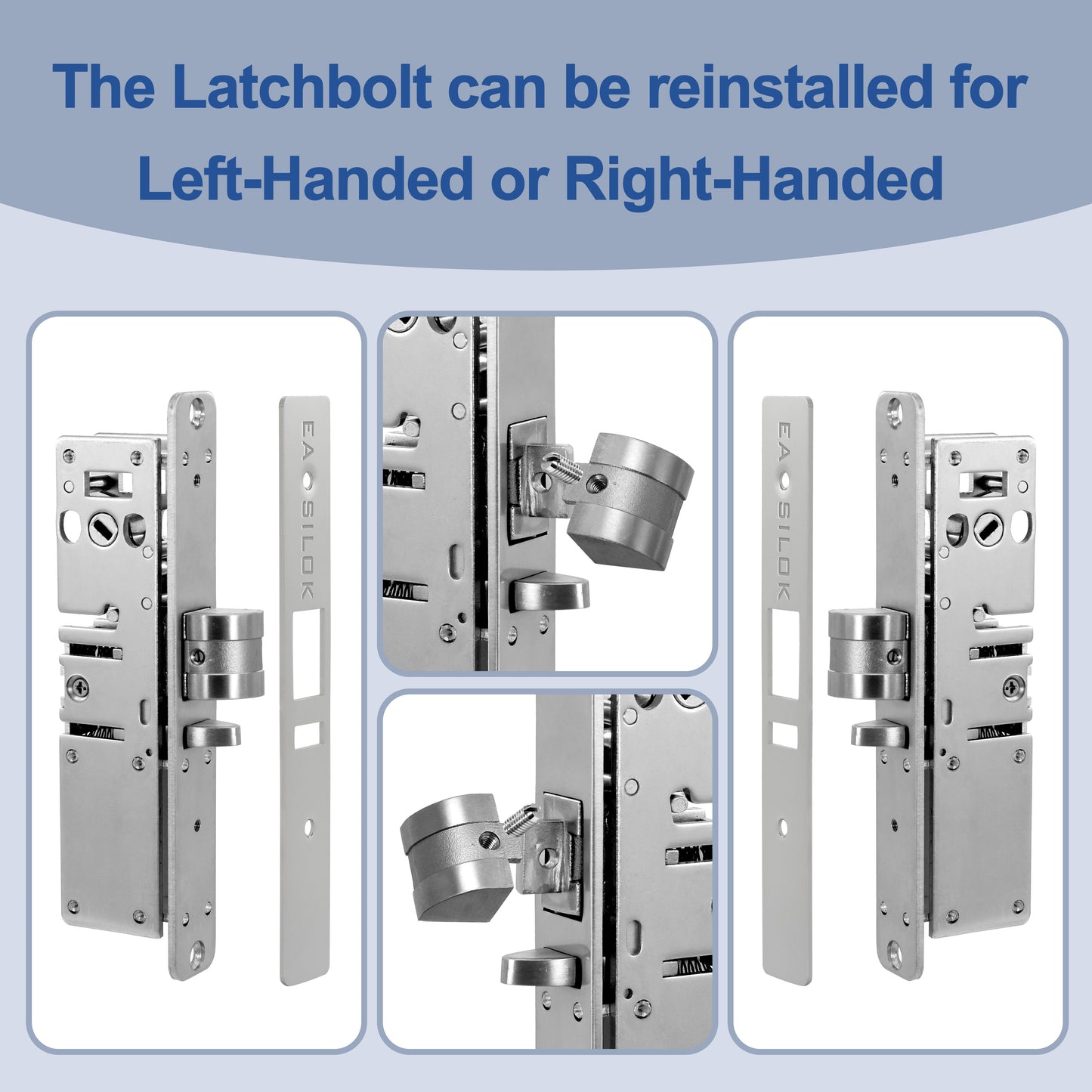 EASILOK  SK4510S(sfic): Universal Handing Mechanical Keyless Storefront Door Deadlatch | SFIC Key Override | Drill-Free DIY Adams Rite 4510S Replacement with Push Paddle 1.1/8" 31/32" - Black