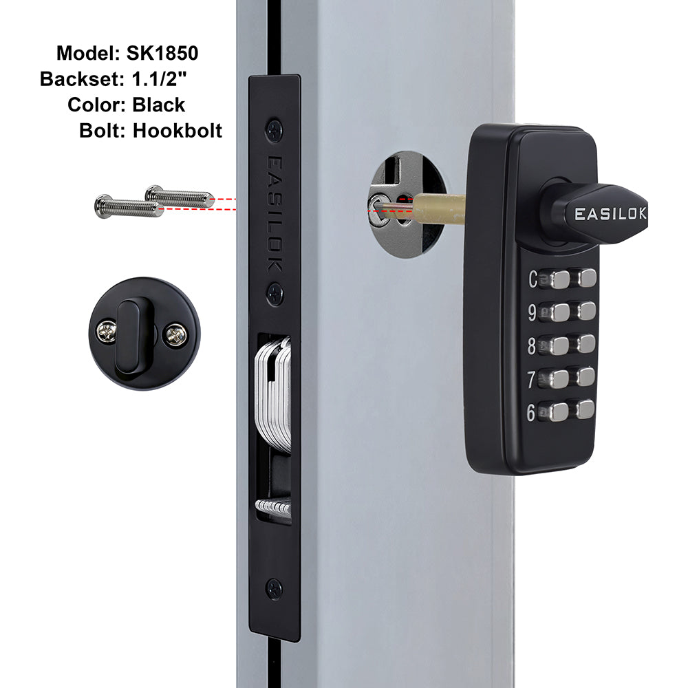 EASILOK SK1850：Keyless Keypad Storefront Door Lock, Replacement for Adams Rite with Drilling Free by DIY installation