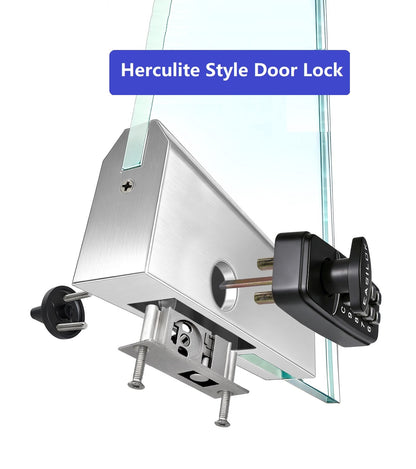SK777: World's only Drill-Free Keyless Bottom Rail Lock SK777 for herculite stile doors| direct Replace the CRL 777S, FHC R777, ILCO BRL | 100% Mechanical Smart Storefront Security | For Pros & Door Manufacturers Black