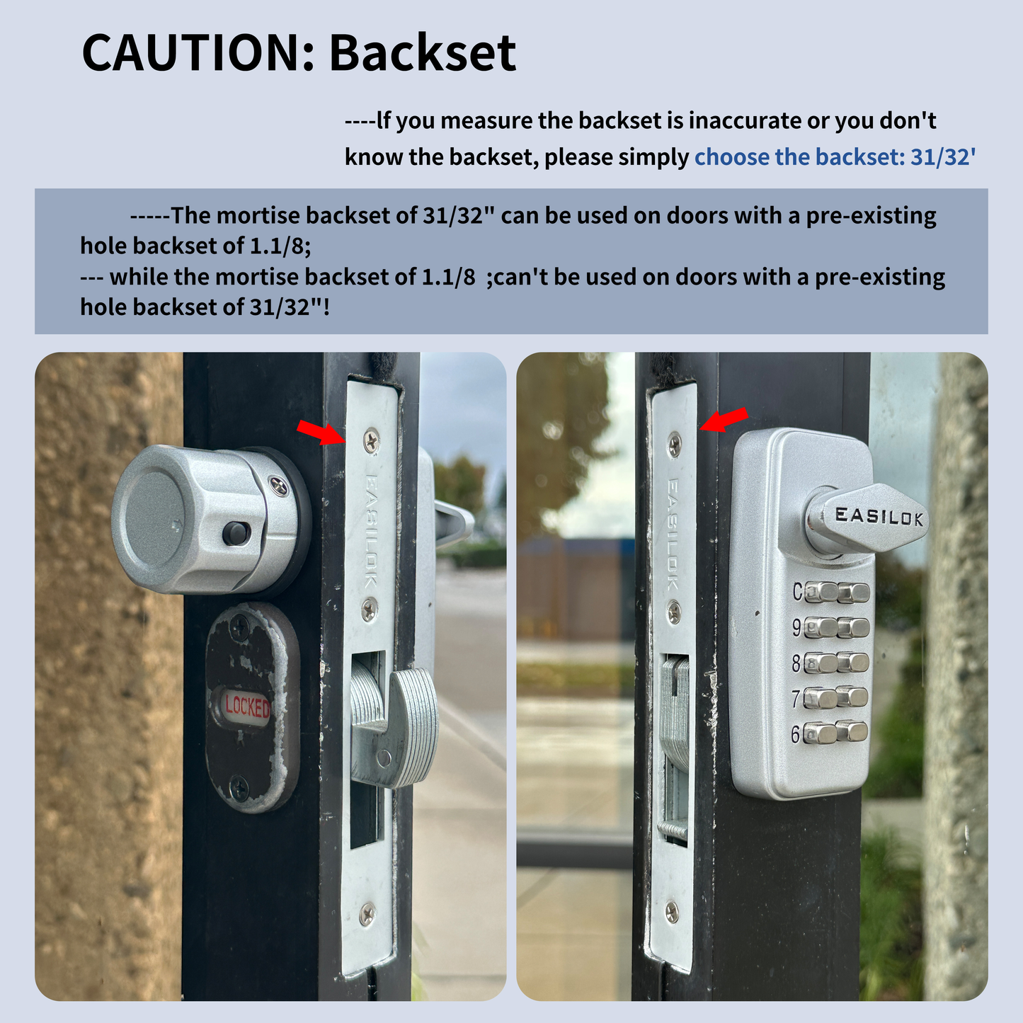 EASILOK--SK11 Plus : 100% keyless keypad Storefront Door Lock, 100% compatibly replacing the Adams Rite MS1850 series mortise,DIY installation with DRILL FREE