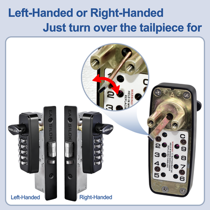 EASILOK SK4510: Keyless Storefront Deadlatch - Patented Non-Handed Mechanical Lock | Direct Adams Rite 4510 Replacement | Heavy-Duty DIY Security for US Narrow Stile Aluminum Doors