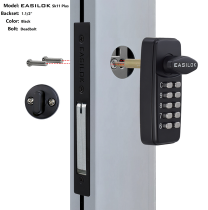 EASILOK--SK11 Plus : 100% keyless keypad Storefront Door Lock, 100% compatibly replacing the Adams Rite MS1850 series mortise,DIY installation with DRILL FREE