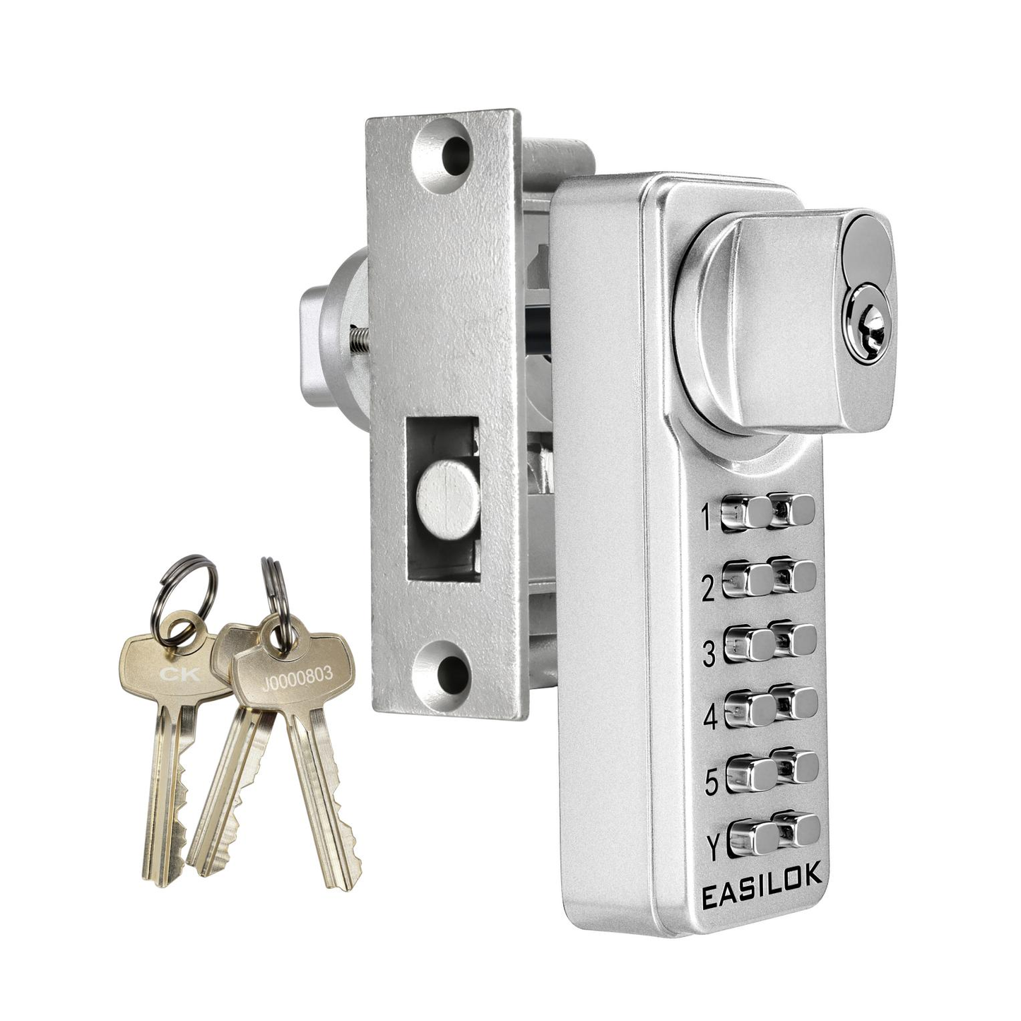 SK777S(sfic):  World’s Only Keyless Bottom Rail Lock SK777S(sfic) | SFIC Key Override | No-Drill Replacement for CRL 777S, FHC R777, ILCO BRL | Professional Grade Mechanical Storefront Security