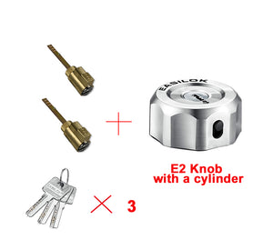 2* E2 Lock Cylinders + 1 of E2 Knob with Cylinder, (each one have 3 Dimple Keys) ,Non Key the same