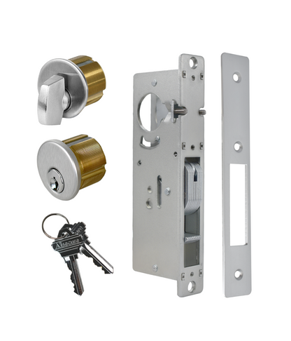 Adams Rite Style MS1850S Storefront Door Lock for Aluminum Glass Doors with Commeical Solid Brass Single Cylinder, 1.1/8"