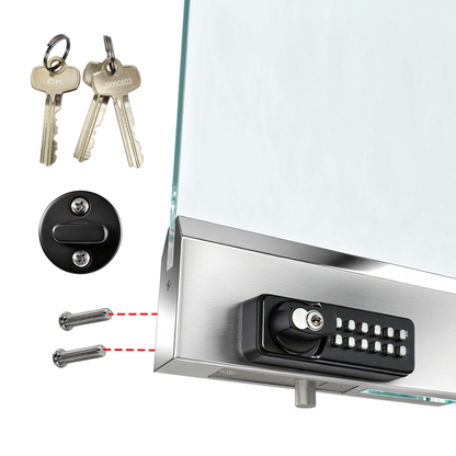 SK777S(sfic):  World’s Only Keyless Bottom Rail Lock SK777S(sfic) | SFIC Key Override | No-Drill Replacement for CRL 777S, FHC R777, ILCO BRL | Professional Grade Mechanical Storefront Security
