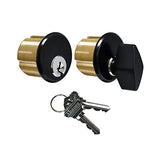 EASILOK Storefront Door Commercial Mortise Lock Cylinder with Keys & Thumbturn, in  Brass (1 Set)