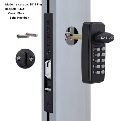 EASILOK--SK11 Plus : 100% keyless keypad Storefront Door Lock, 100% compatibly replacing the Adams Rite MS1850 series mortise,DIY installation with DRILL FREE