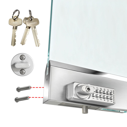 SK777S(sfic):  World’s Only Keyless Bottom Rail Lock SK777S(sfic) | SFIC Key Override | No-Drill Replacement for CRL 777S, FHC R777, ILCO BRL | Professional Grade Mechanical Storefront Security