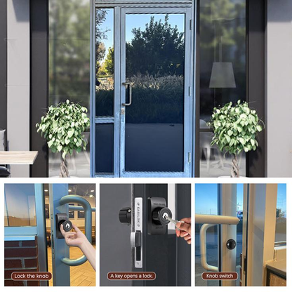 EASILOK SM1850 Mechanical Storefront Door Lock - Patented Twist-to-Lock Keyless  with No key No code- Absolute Owner Control - Drill-Free DIY Replacement for Adams Rite MS1850S - 100% Reliability