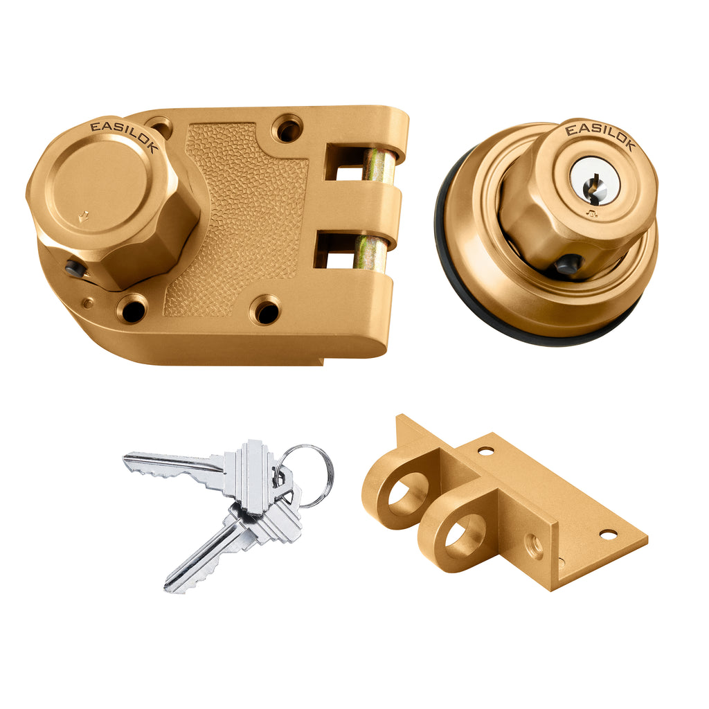 EASILOK E9 Jimmy Proof Deadbolt Lock Twist-to-Lock Keyless with Anti-Mislock Button & Unpickable Night Latch, Single Cylinder deadbolt Prohibits Forced Entry