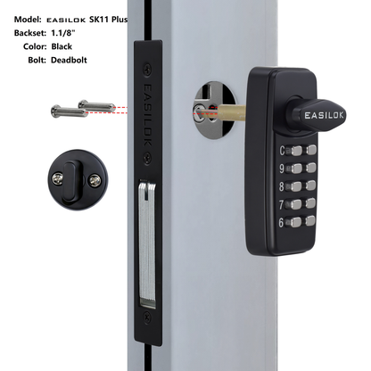 EASILOK--SK11 Plus : 100% keyless keypad Storefront Door Lock, 100% compatibly replacing the Adams Rite MS1850 series mortise,DIY installation with DRILL FREE