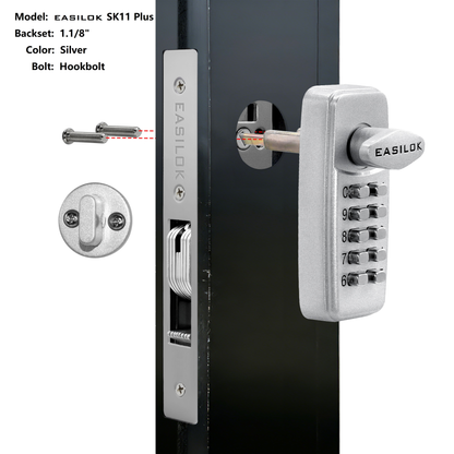 EASILOK--SK11 Plus : 100% keyless keypad Storefront Door Lock, 100% compatibly replacing the Adams Rite MS1850 series mortise,DIY installation with DRILL FREE