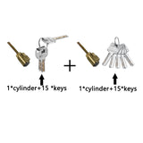 1*cylinder Dimple keyway with15 keys + 1* older version crescent keyway cylinder with 15 keys