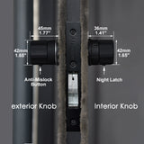 Alsecure A5 Storefront Door Locks Keyed Alike Combo, Backset 1-31/32'' (25mm) , 1-1/8'' (29mm), Commerical Hookbolt Mortise Lock With Anti-Mislock Button