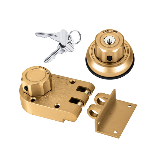 Easilok E9 Jimmy Proof Deadbolt - Brass