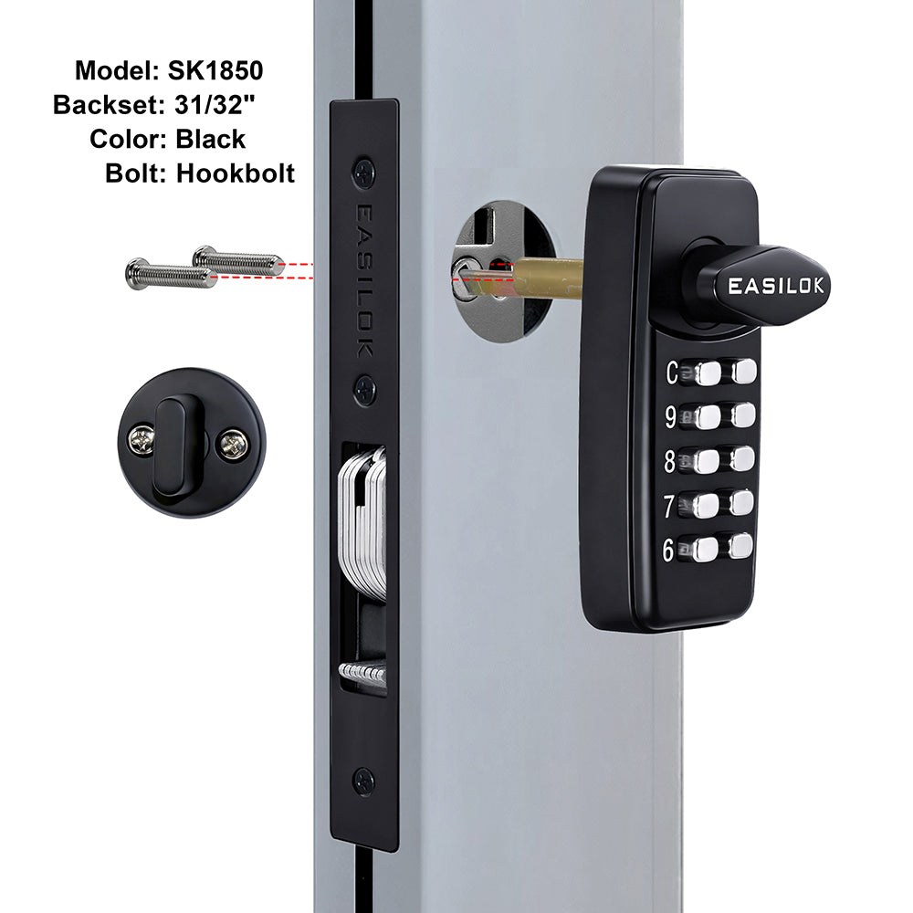 EASILOK SK1850：Keyless Keypad Storefront Door Lock, Replacement for Adams Rite with Drilling Free by DIY installation