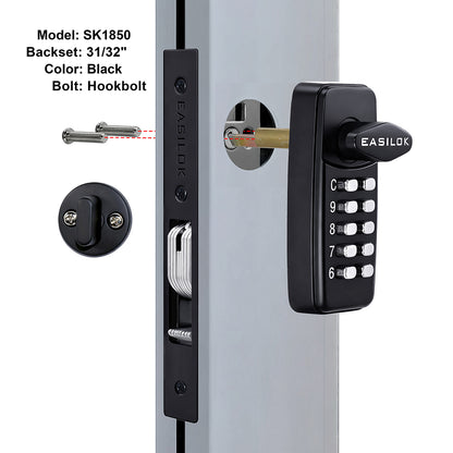 EASILOK SK1850：Keyless Keypad Storefront Door Lock, Replacement for Adams Rite with Drilling Free by DIY installation